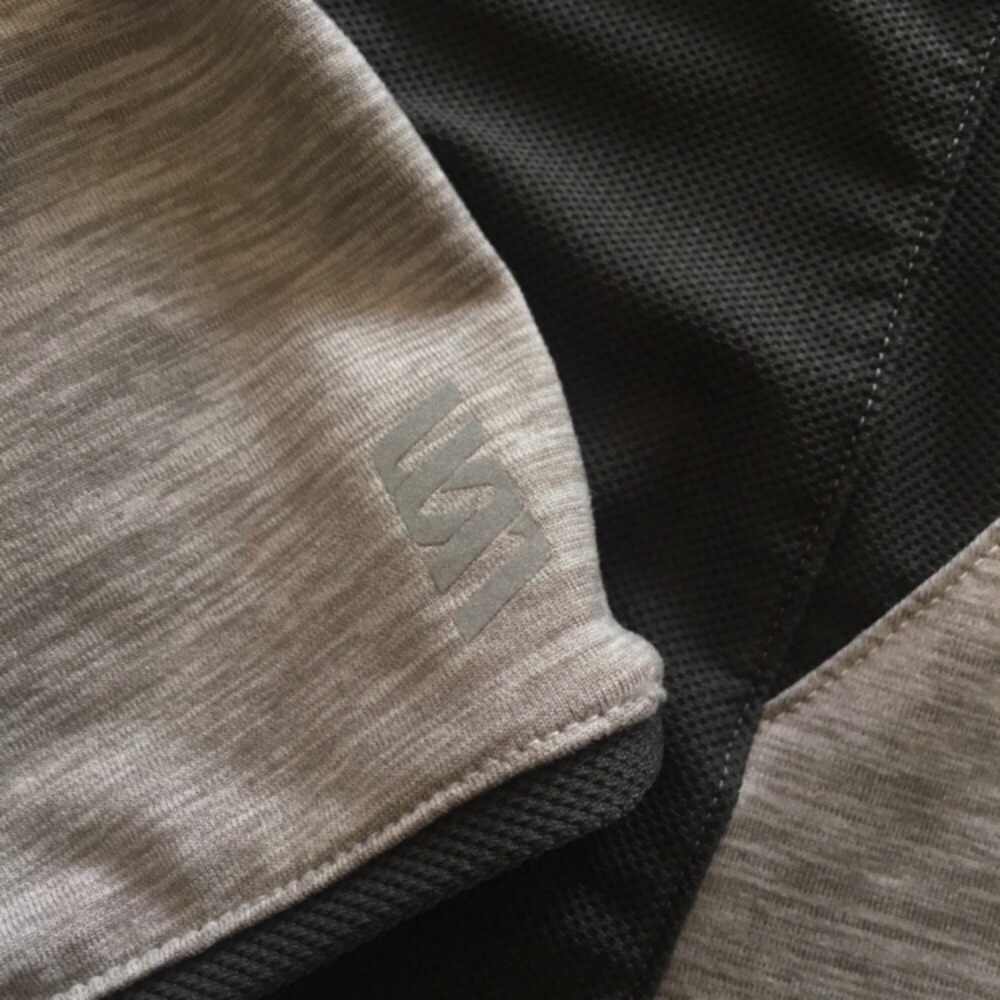 Second Skin Tank Top Gray Colorblock Racerback Mesh Small - Picture 8 of 8